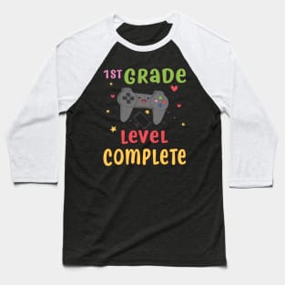 1st Grade Level Complete Video Gamer T-Shirt Graduation Gift Baseball T-Shirt